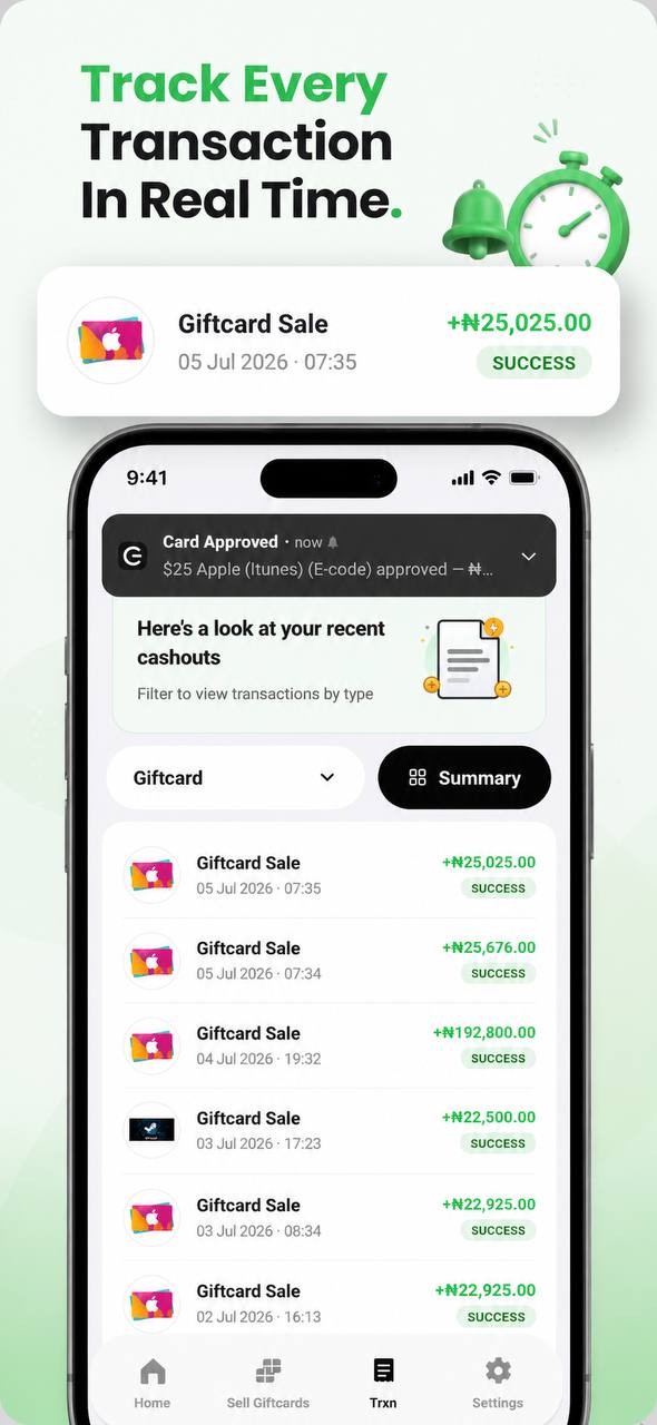Track your trades in real time